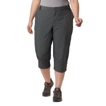 Columbia Broek Dames, Silver Ridge 2.0 Capri Plus Size DonkerGrijs, 36HQKCXPL